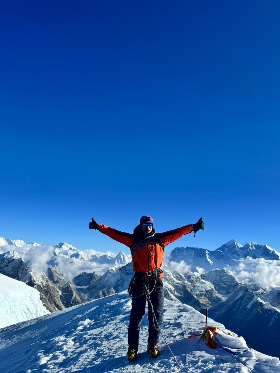 Peak Climbing and Posing for picture